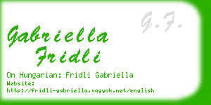 gabriella fridli business card